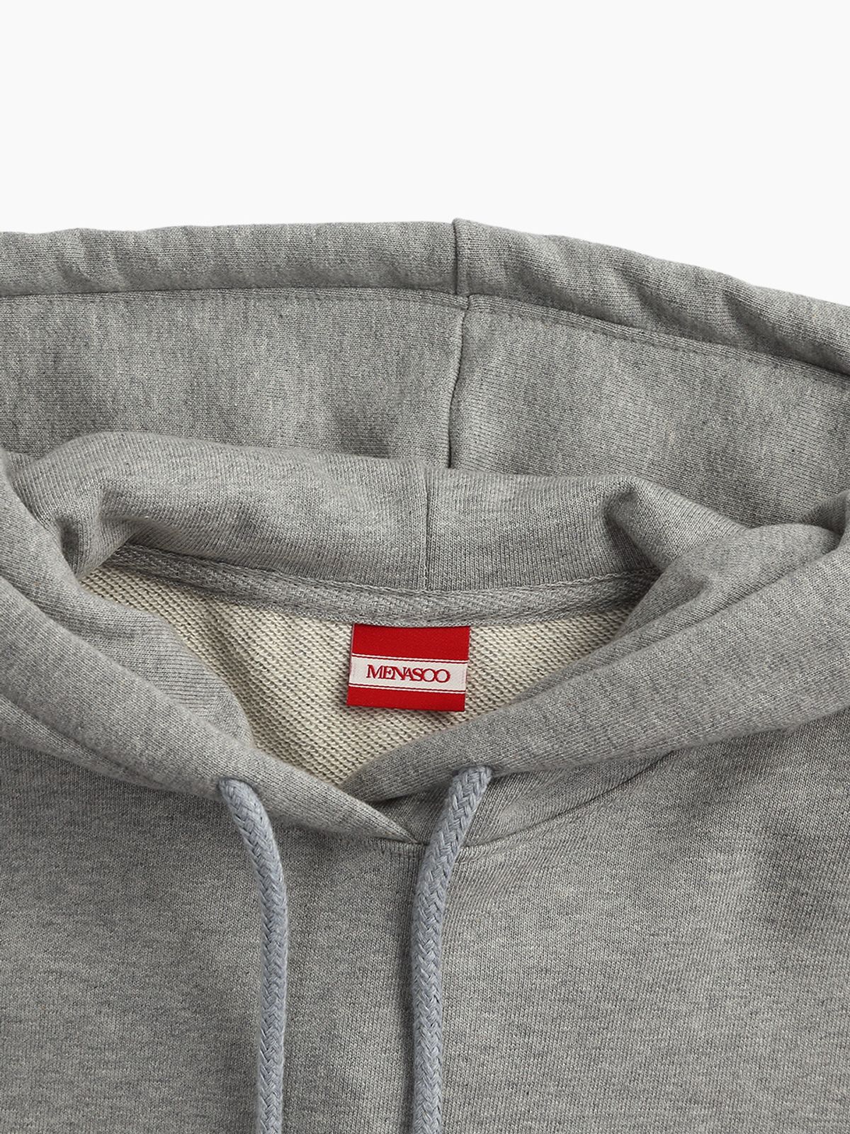미나수(MENASOO) CLASSIC EMBLEM HOODIE_GRAY