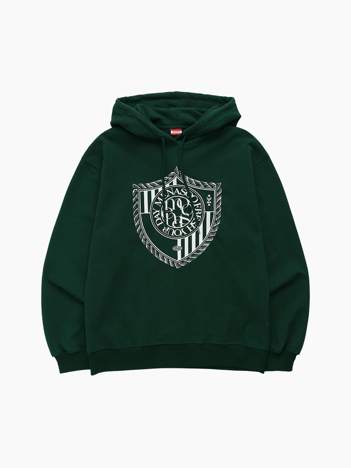 미나수(MENASOO) CLASSIC EMBLEM HOODIE_GREEN