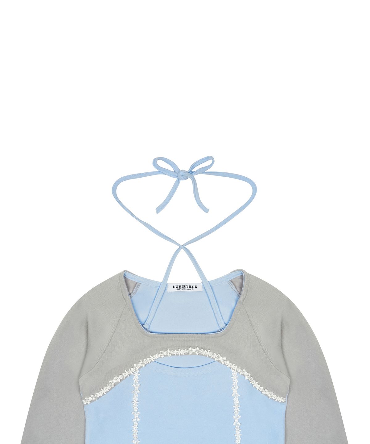 러브이즈트루(LUVISTRUE) AM LACE TEE(SKY BLUE)