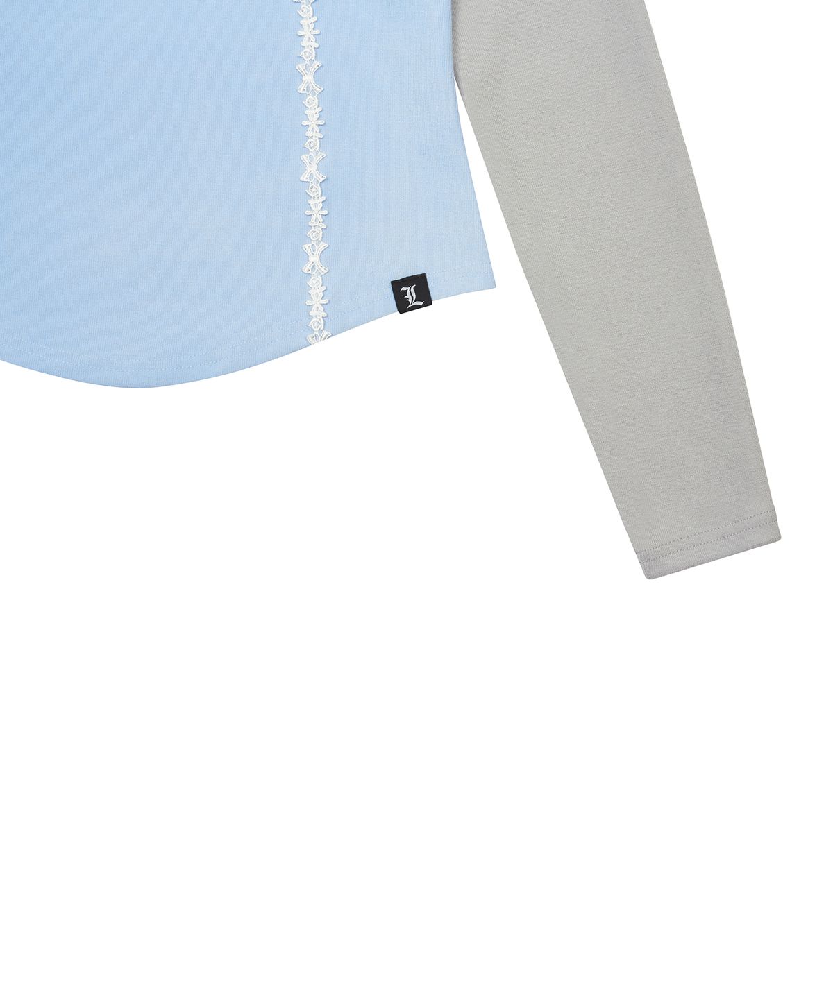 러브이즈트루(LUVISTRUE) AM LACE TEE(SKY BLUE)