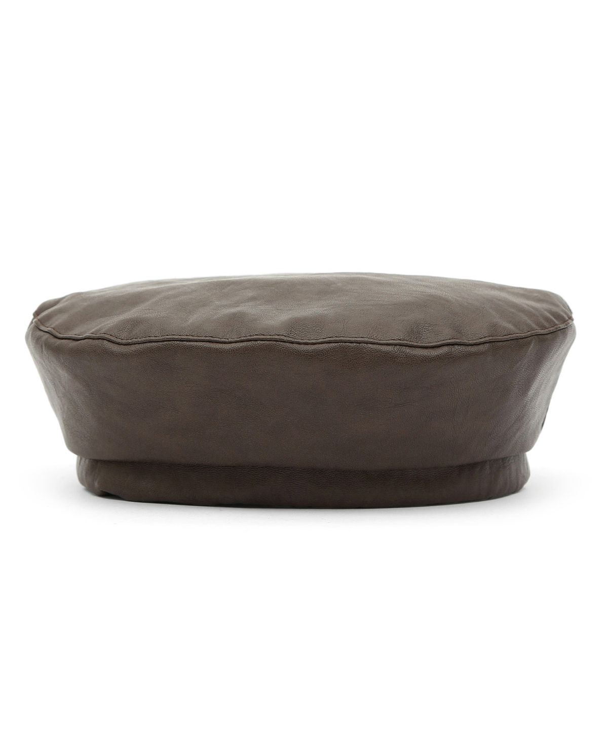 언더컨트롤 스튜디오(UNDERCONTROL STUDIO) 끈 조절 가죽 베레모 PLATE BERET / STRAP / LEATHER / BROWN