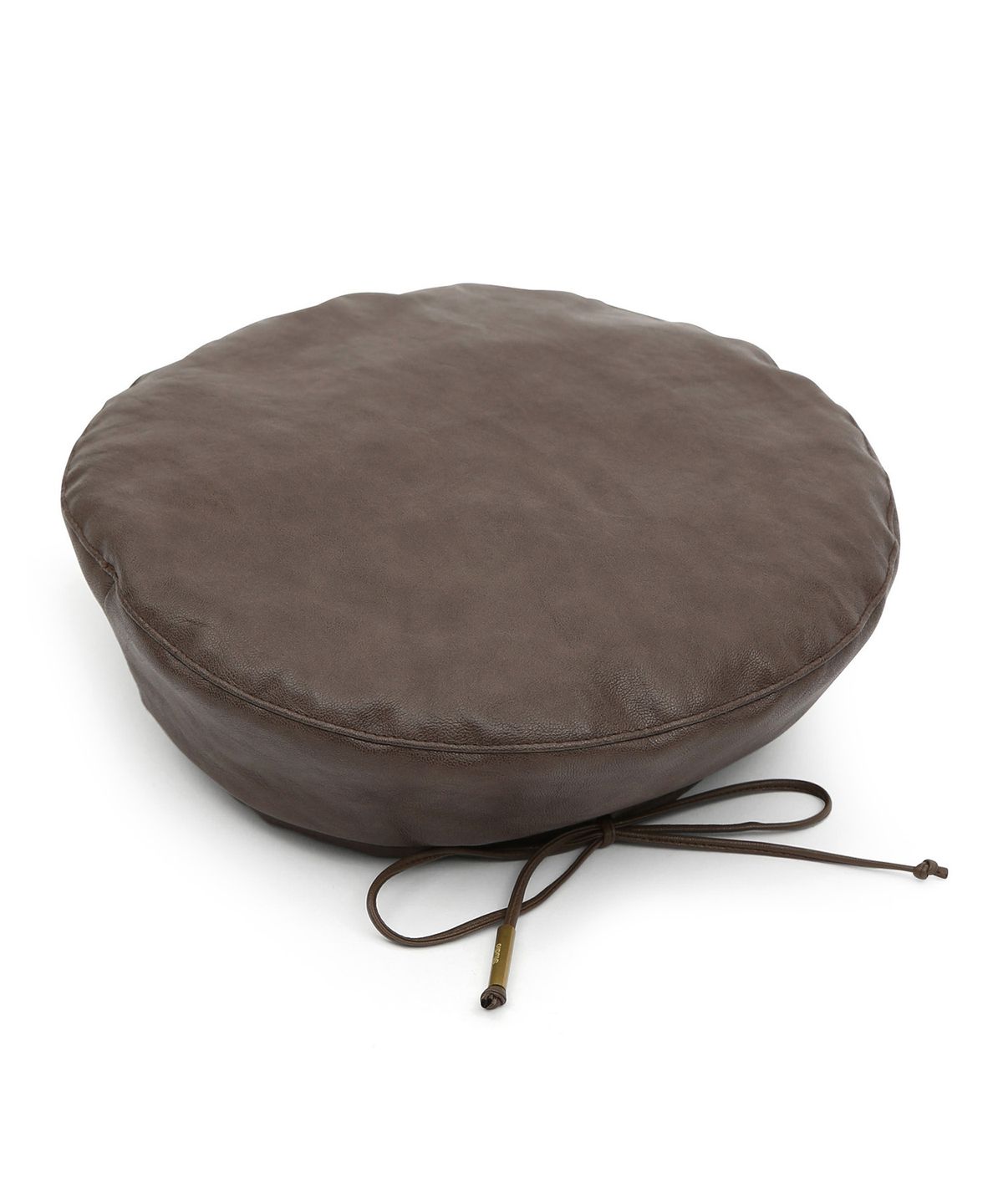 언더컨트롤 스튜디오(UNDERCONTROL STUDIO) 끈 조절 가죽 베레모 PLATE BERET / STRAP / LEATHER / BROWN