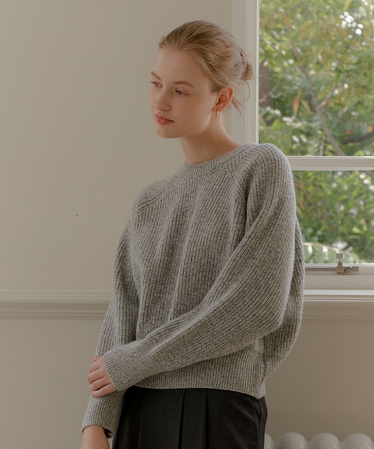 엽페(YUPPE) MIX WOOL KNIT_GRAY