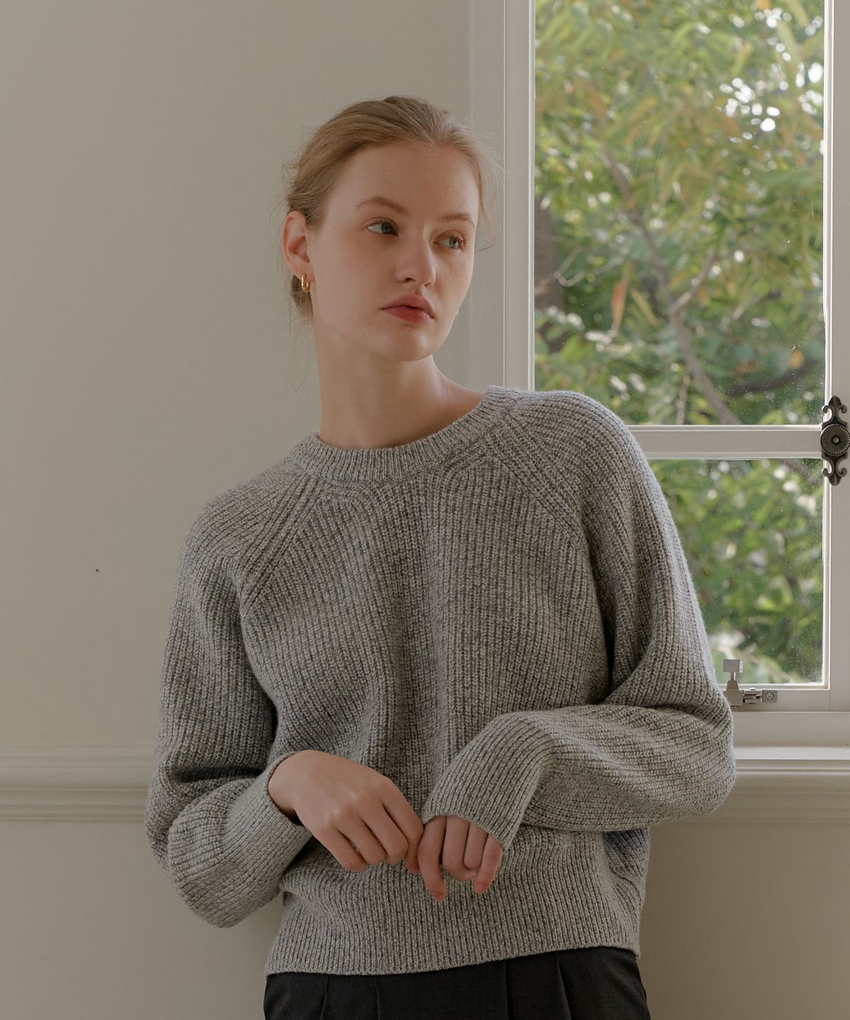 엽페(YUPPE) MIX WOOL KNIT_GRAY