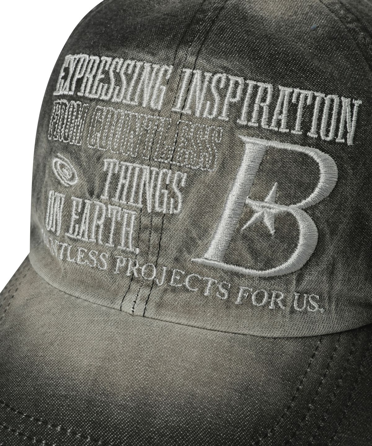바우프(BAUF) B LOGO 데님 볼캡 [워시드 블랙]