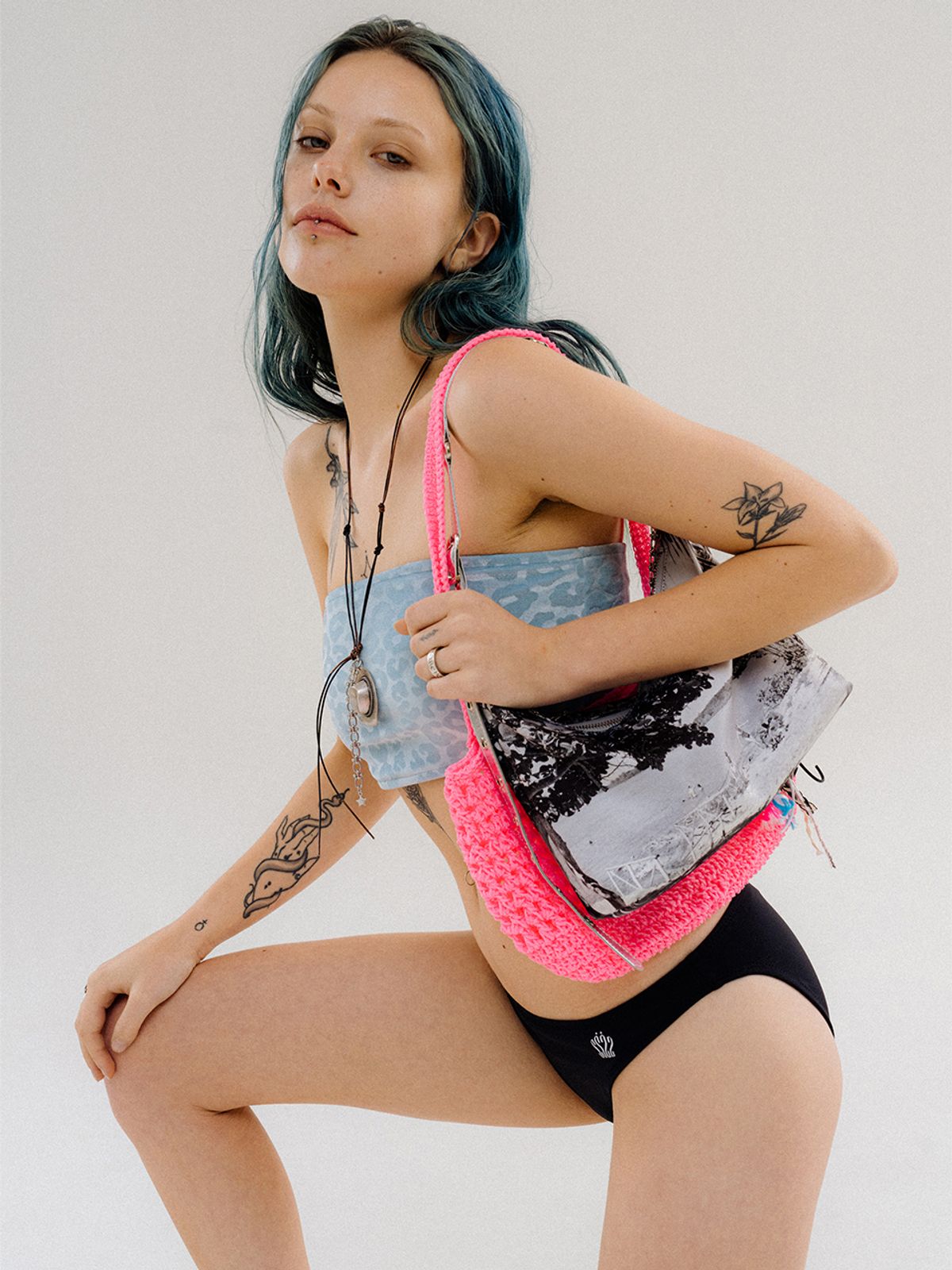 오로지(OROGEE) Punta Perdiz Mini Tequila Bag-Grey