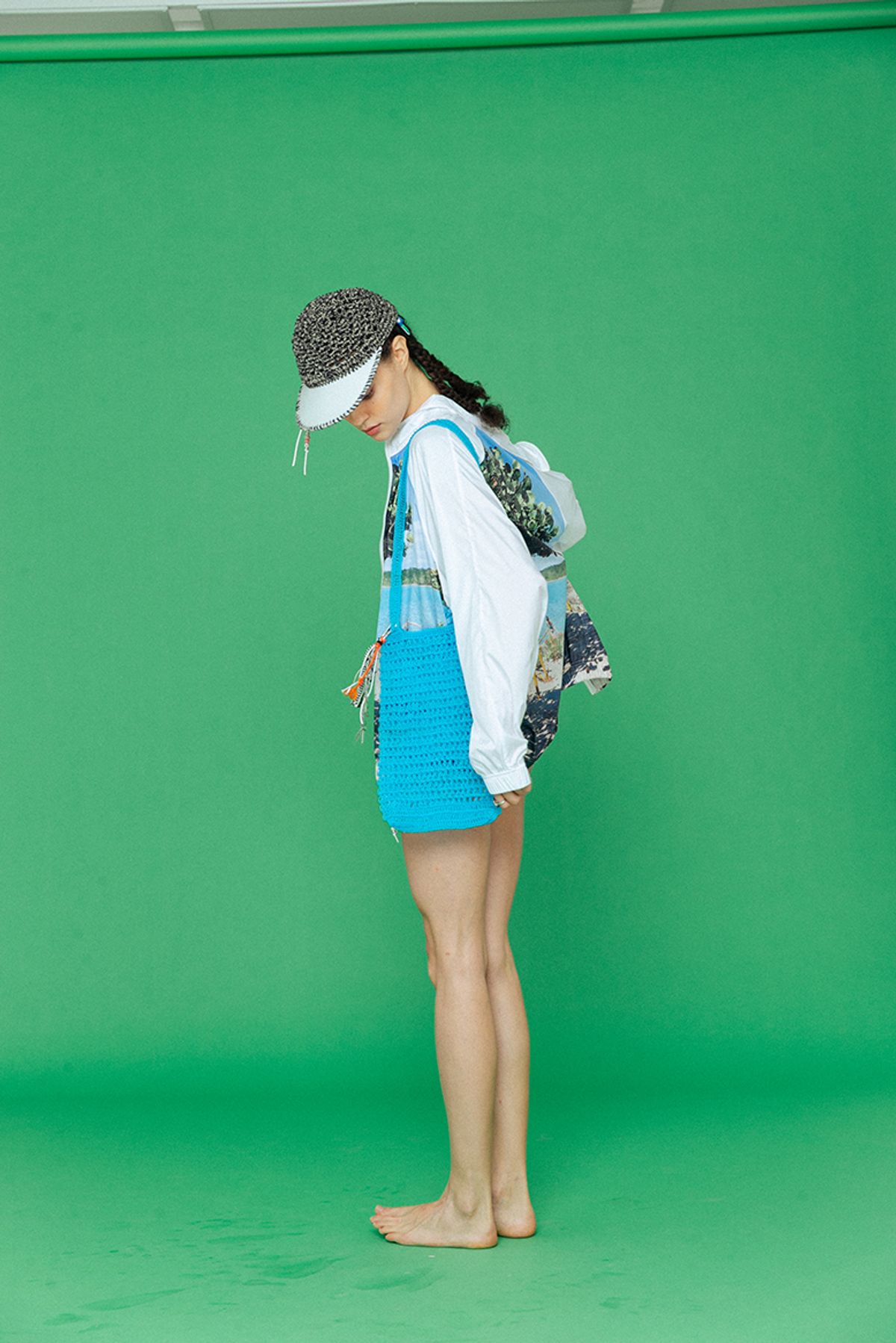 오로지(OROGEE) Swim Knit Bag-Light Blue