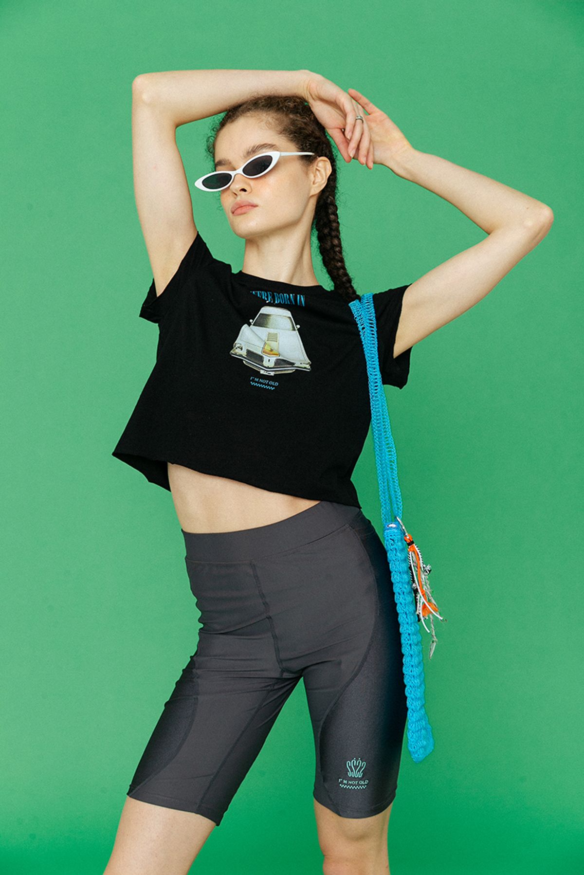 오로지(OROGEE) Swim Knit Bag-Light Blue