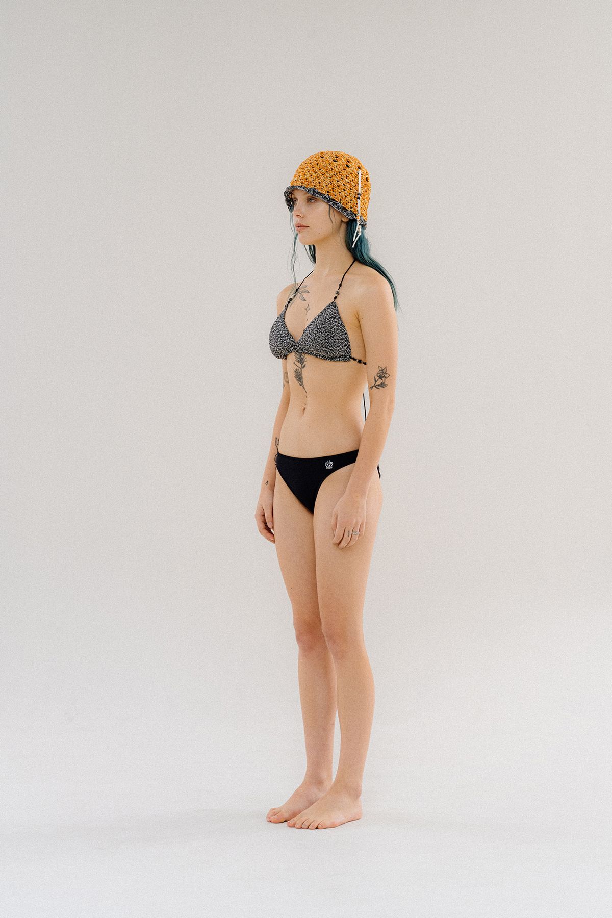 오로지(OROGEE) Shell knit bucket hat-Orange