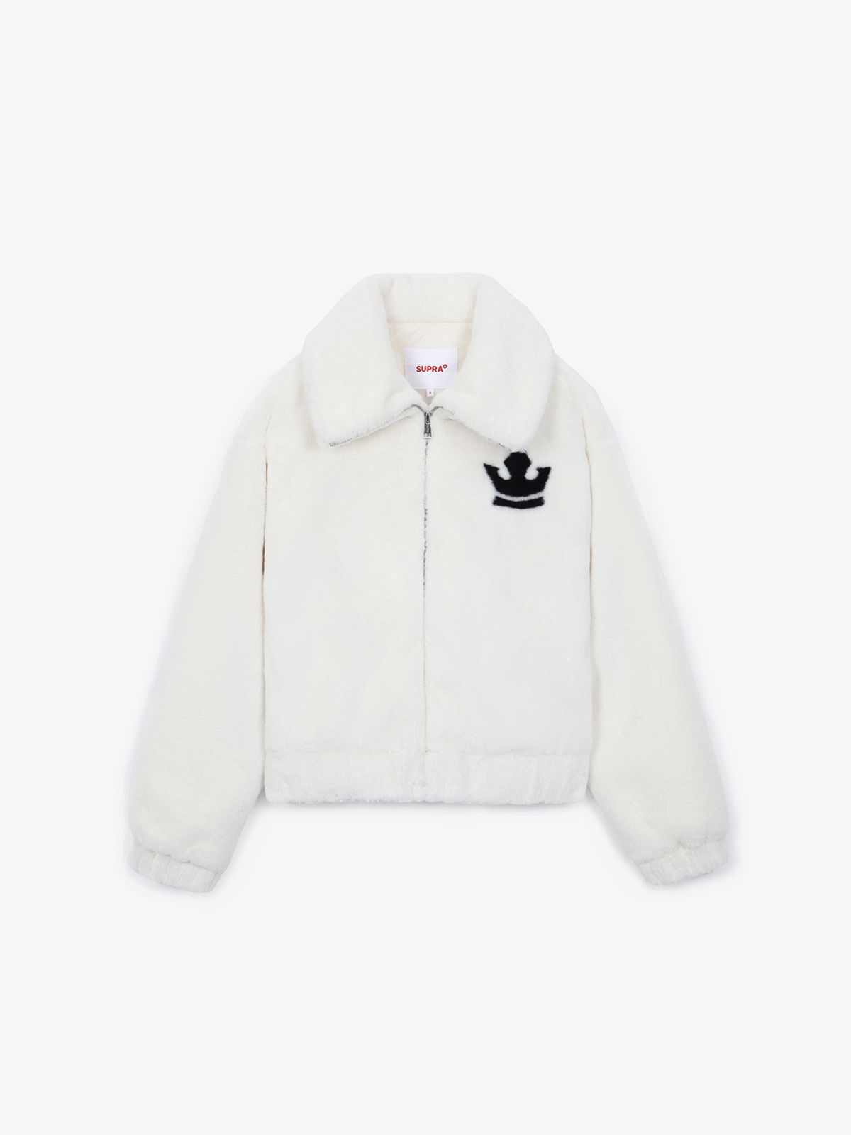 수프라(SUPRA) 페스티벌 여성 크롭 인조 퍼 자켓(CREAM)