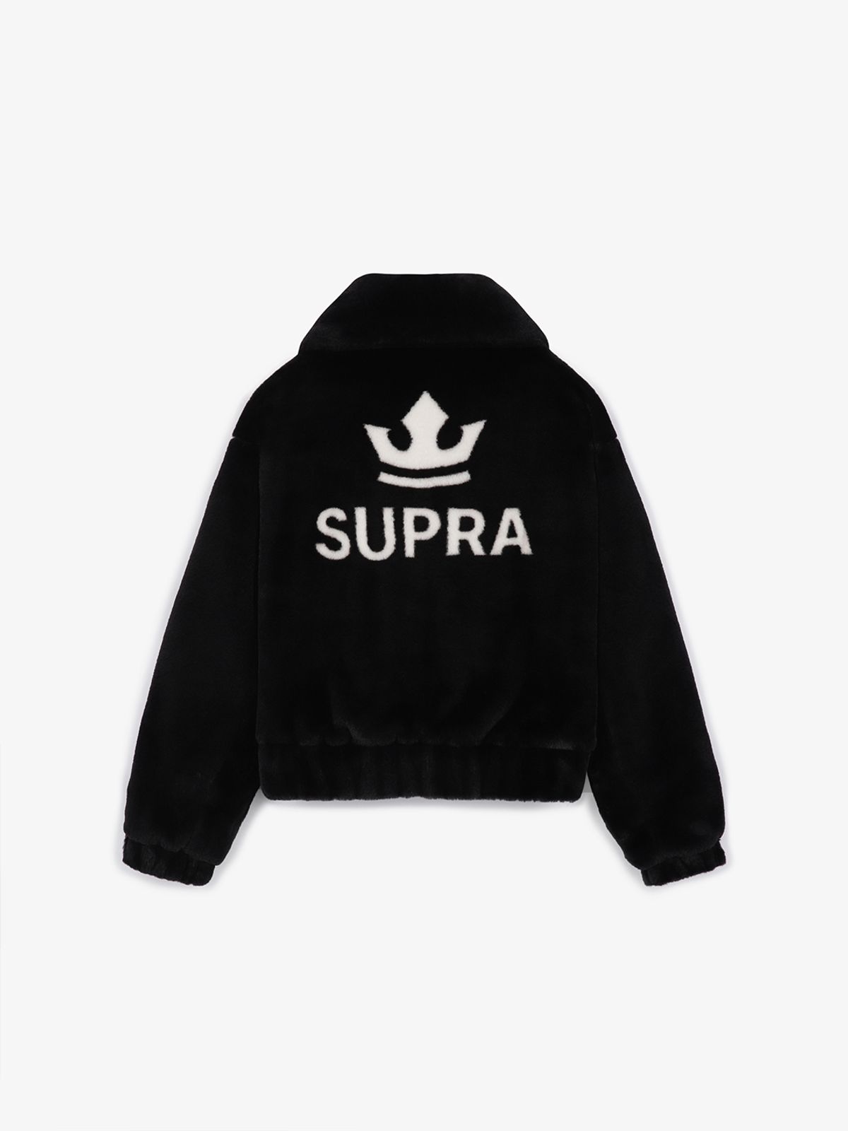 수프라(SUPRA) 페스티벌 여성 크롭 인조 퍼 자켓(BLACK)