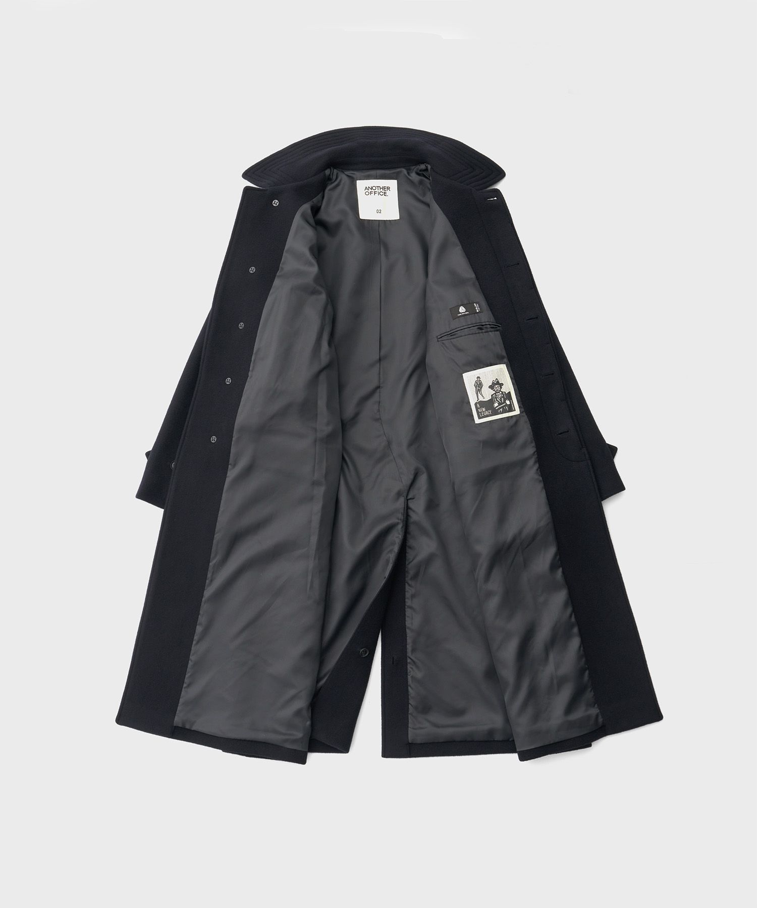 MUSINSA公式 | ANOTHER OFFICE Voyager Bold Balmacaan Coat