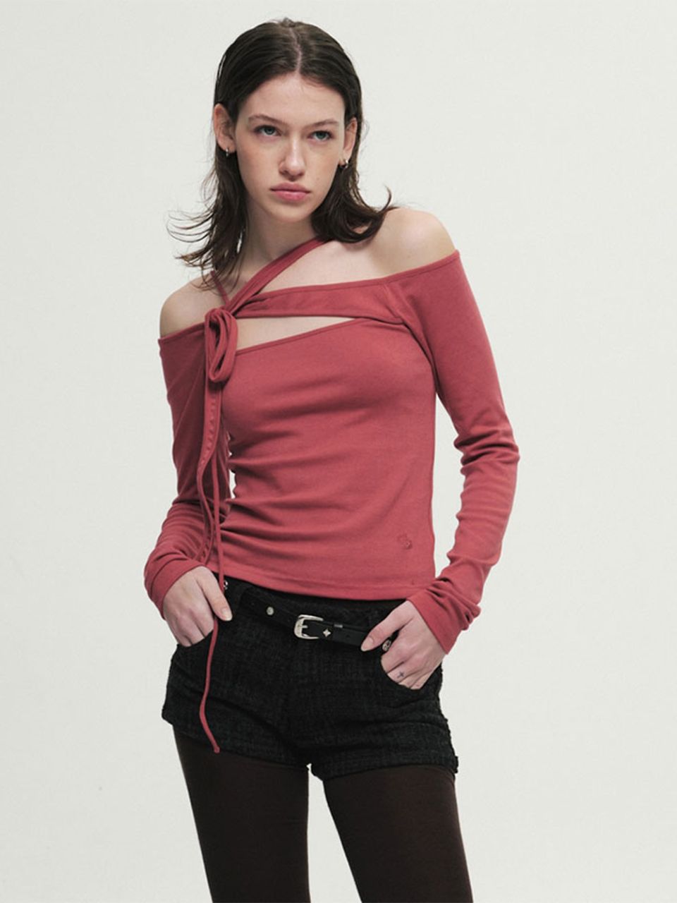 MUSINSA | CERRIC TANGLE STRAP TOP/RED