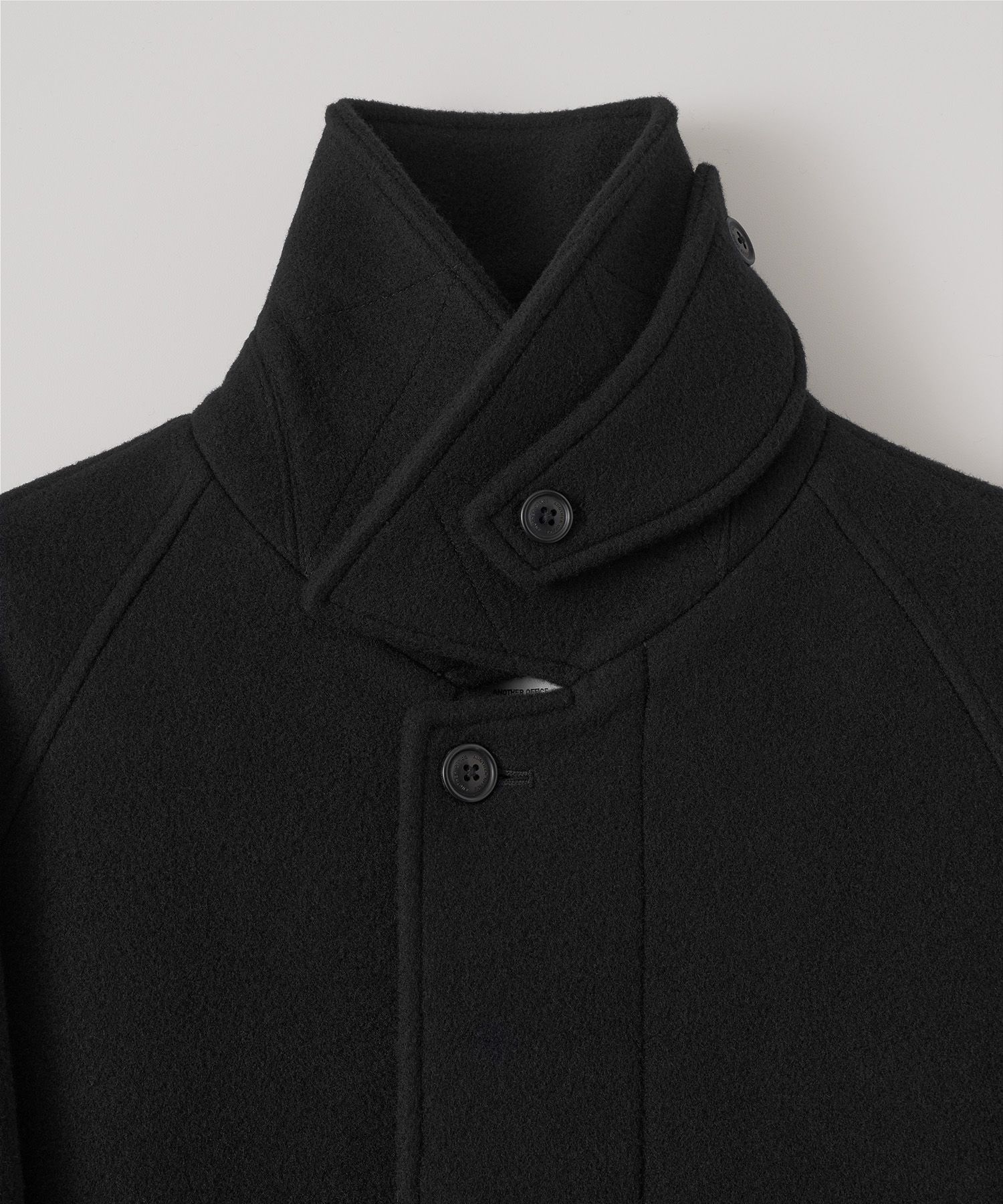 어나더 오피스(ANOTHER OFFICE) Legacy Balmacaan Coat (Black