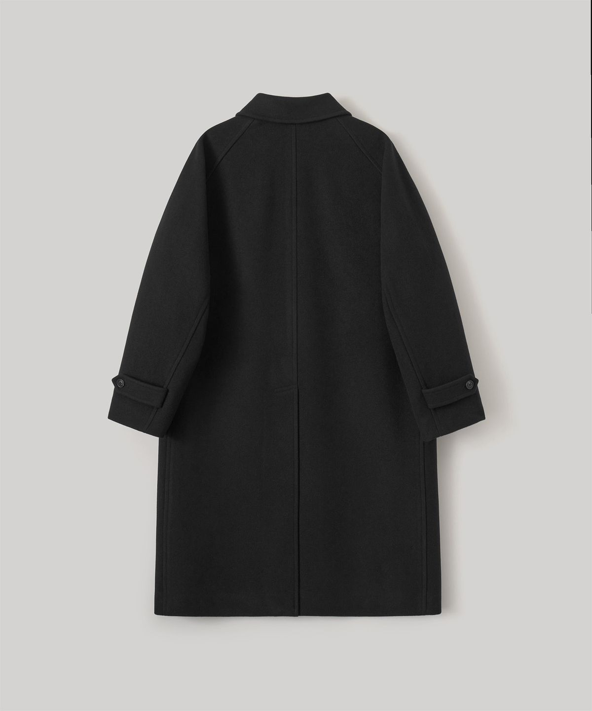 어나더 오피스(ANOTHER OFFICE) Voyager Balmacaan Coat (Black)