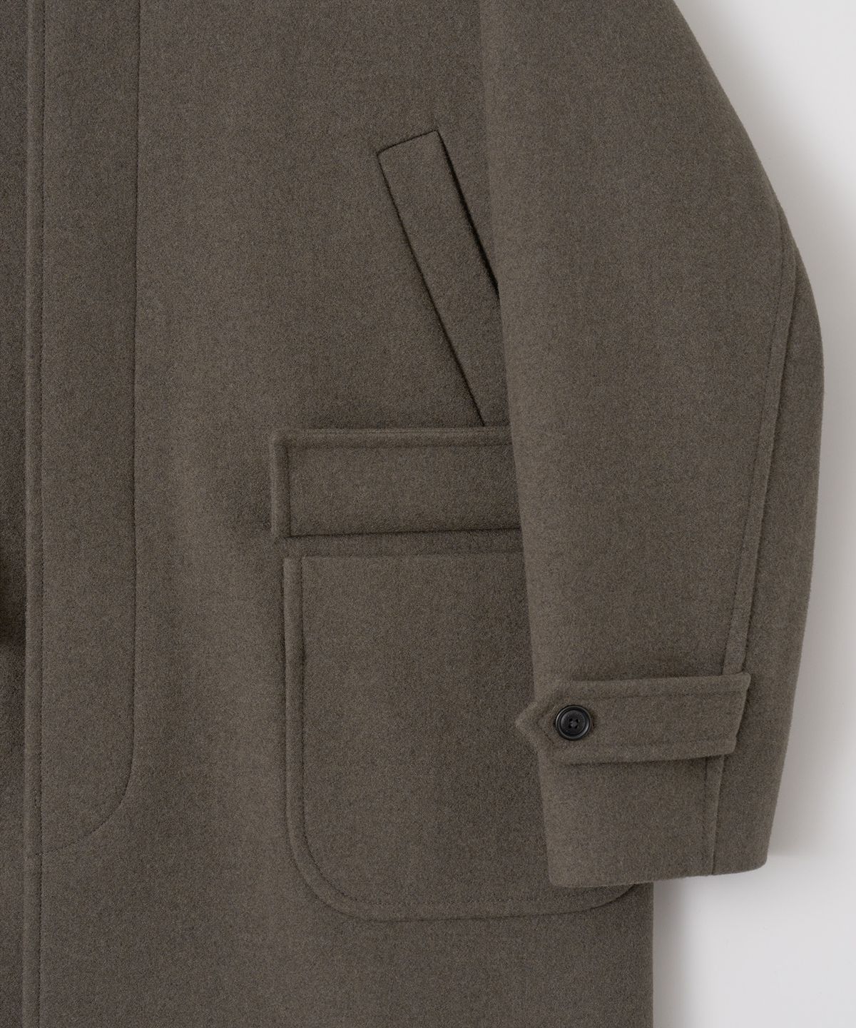 어나더 오피스(ANOTHER OFFICE) Voyager Balmacaan Coat (Mink Brown)