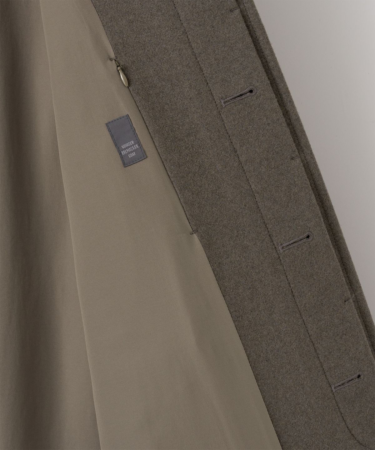 어나더 오피스(ANOTHER OFFICE) Voyager Balmacaan Coat (Mink Brown)