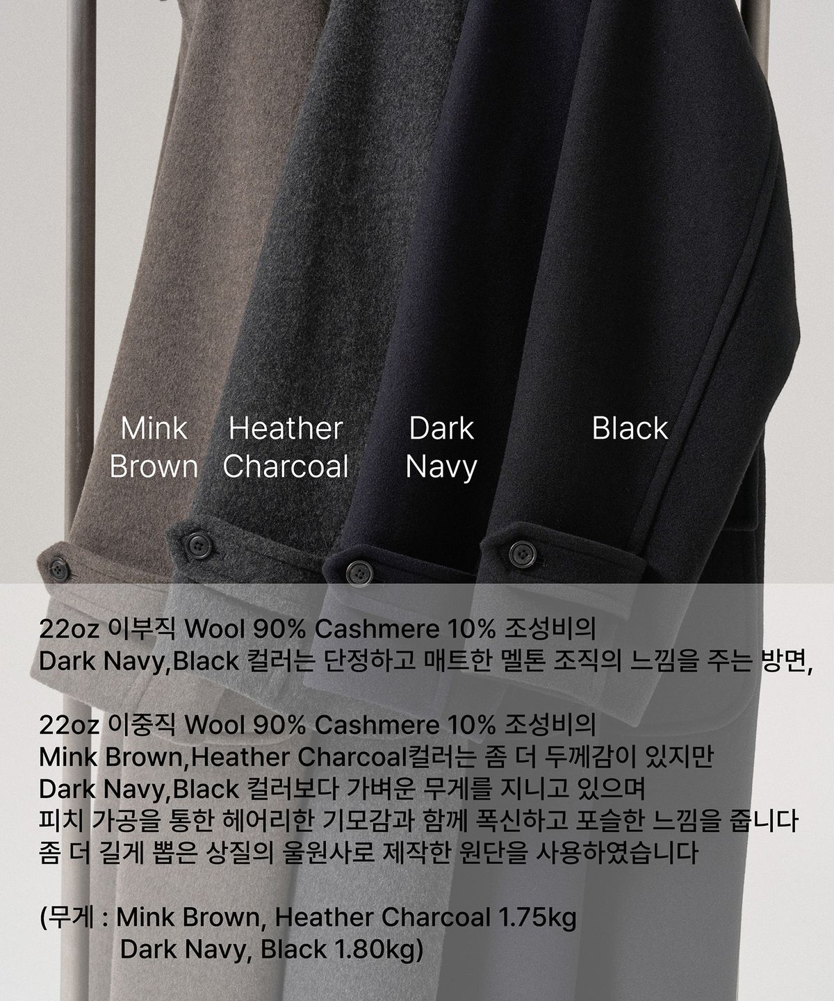 어나더 오피스(ANOTHER OFFICE) Voyager Balmacaan Coat (Dark Navy)