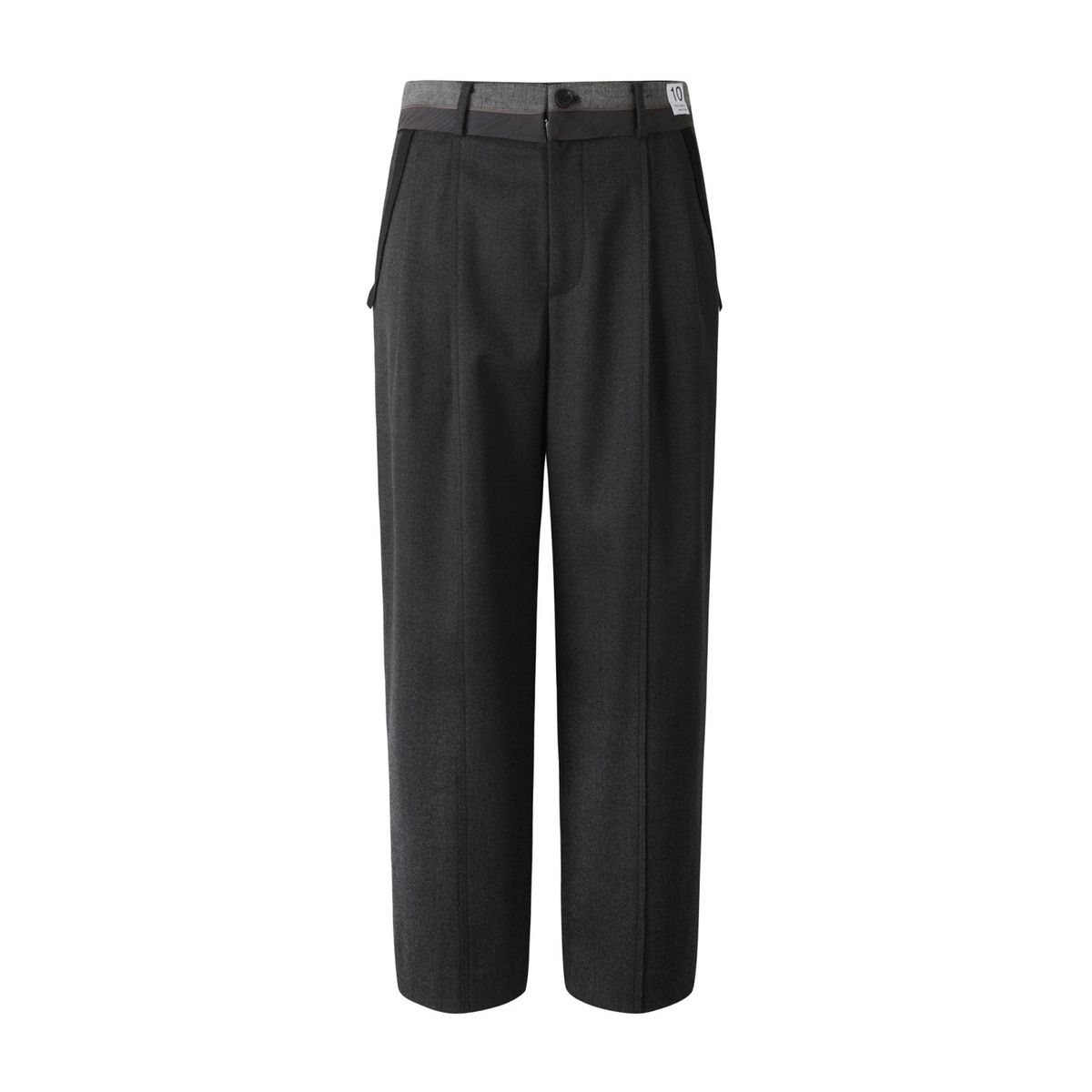 래코드(RECODE) Raw Edged Tape Detail Wool Pants_RKPAW23609GYX