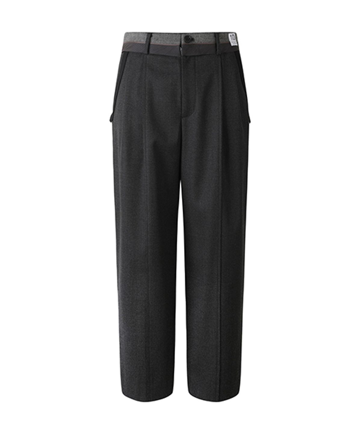 래코드(RECODE) Raw Edged Tape Detail Wool Pants_RKPAW23609GYX