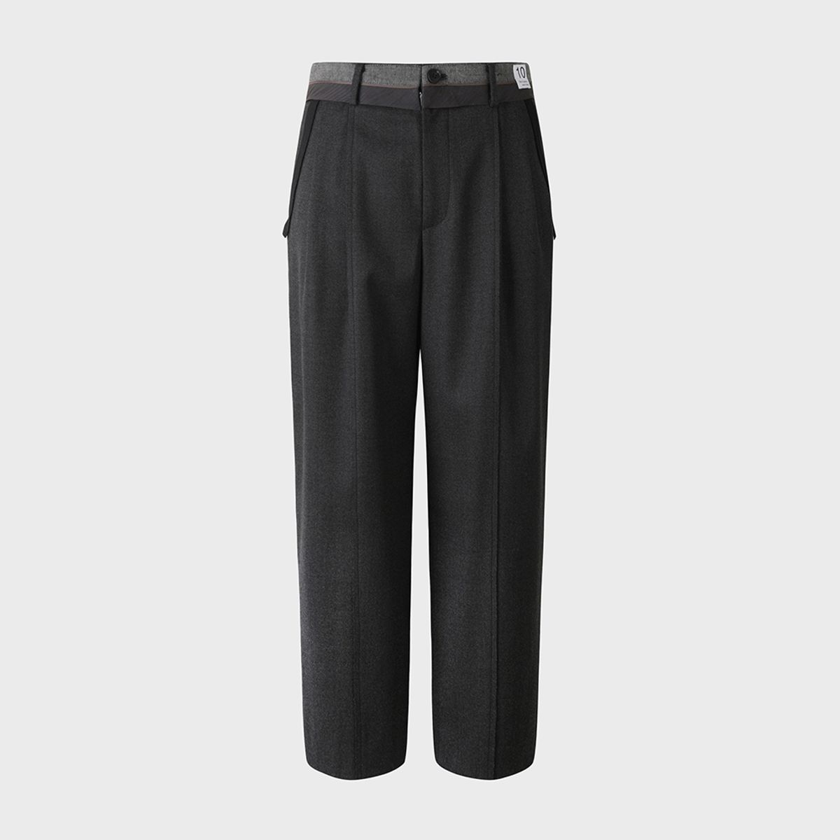 래코드(RECODE) Raw Edged Tape Detail Wool Pants_RKPAW23609GYX