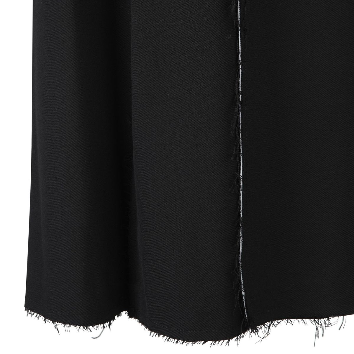 래코드(RECODE) Raw Edge Detail Flare Long Skirt_RQKAW23542BKX