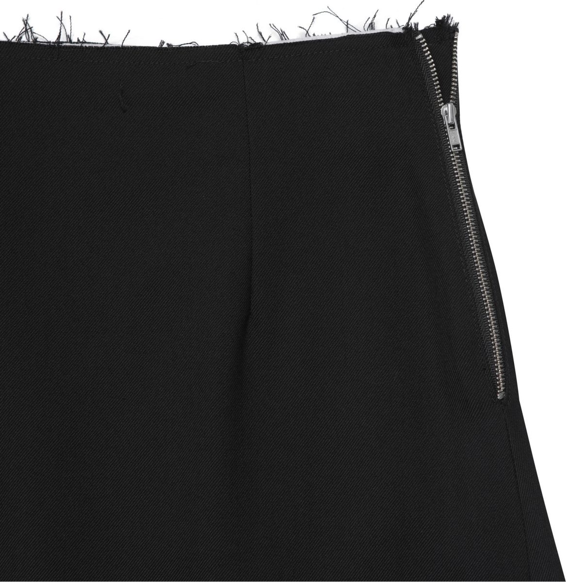 래코드(RECODE) Raw Edge Detail Flare Long Skirt_RQKAW23542BKX