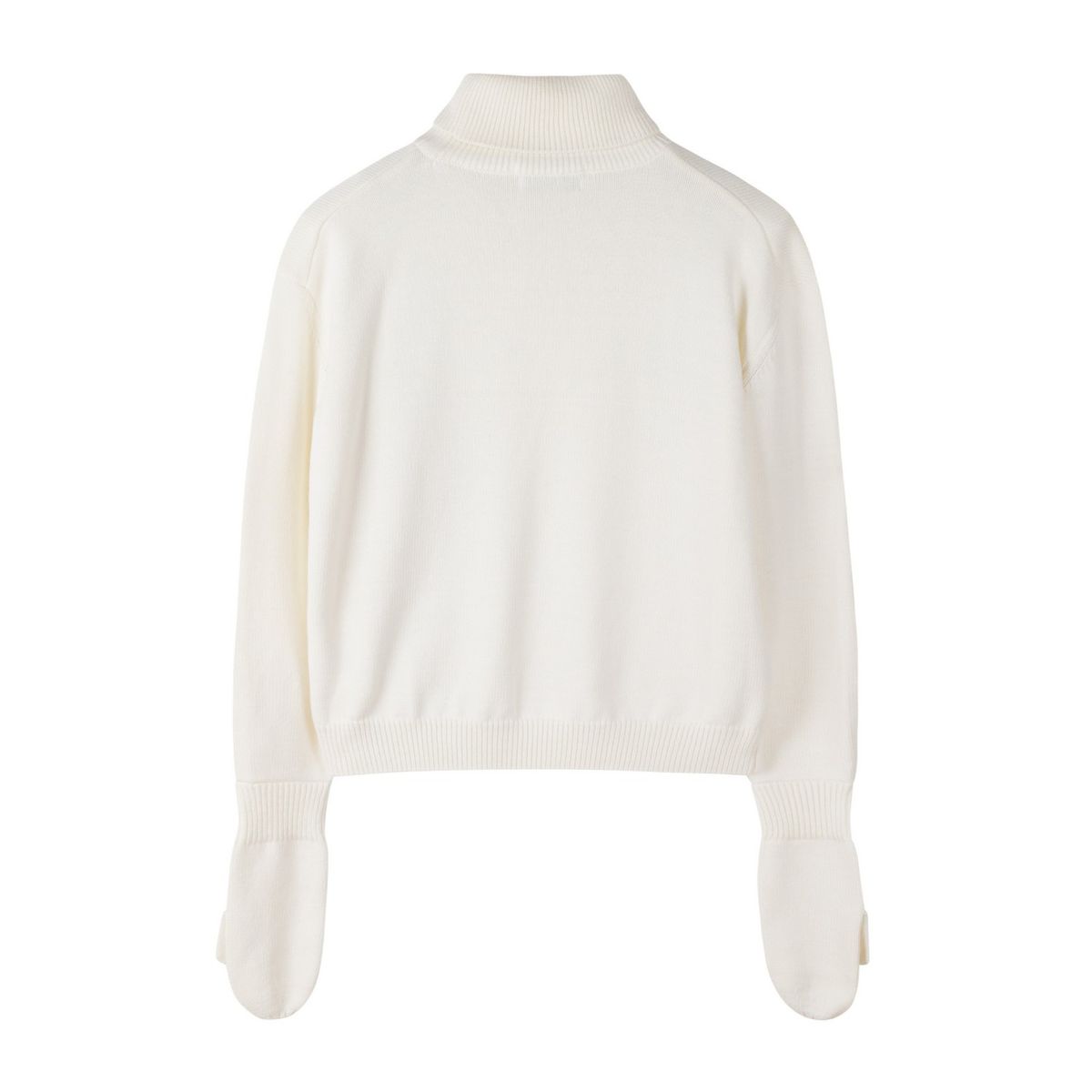 래코드(RECODE) Gloves Mixed Turtle Neck Knit Top_R0WAA23101IVX