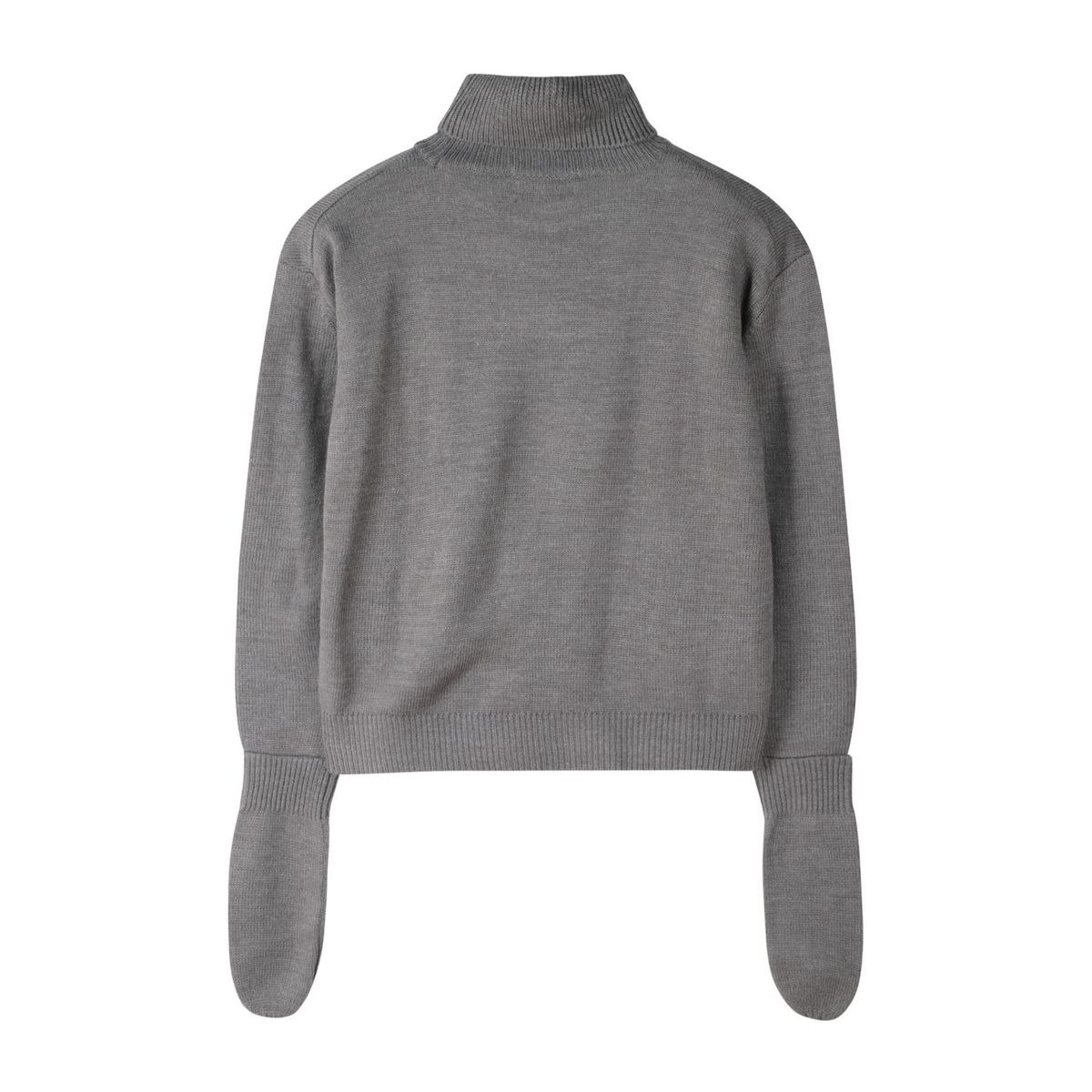 래코드(RECODE) Gloves Mixed Turtle Neck Knit Top_R0WAA23101GYX