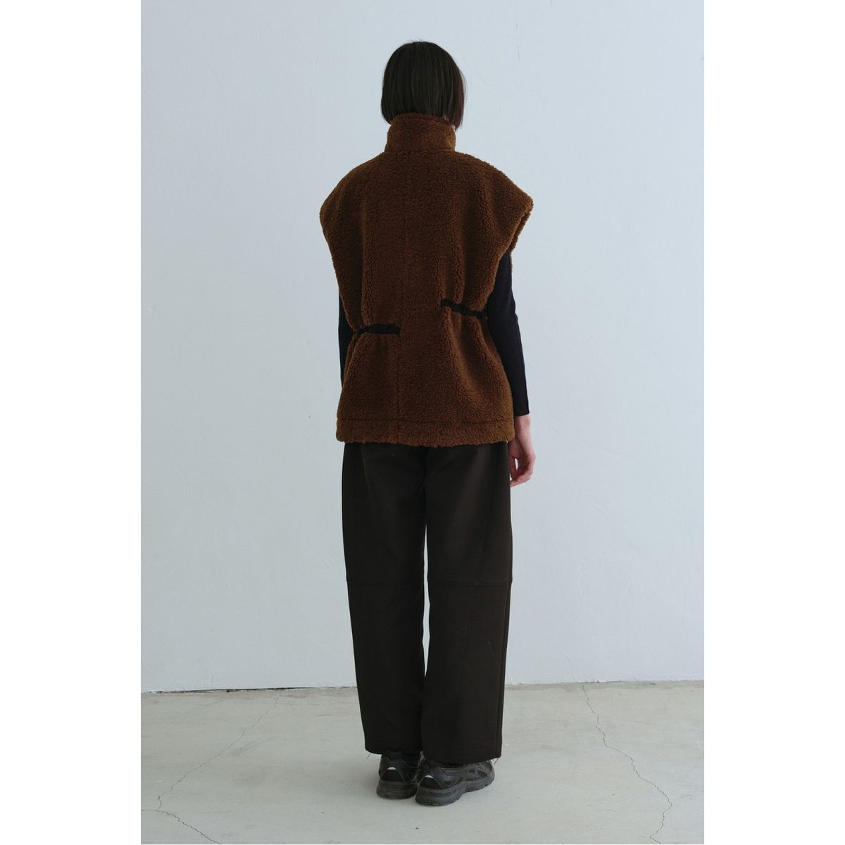 래코드(RECODE) Over Sized Shearing Vest_RQVAW23534BRX