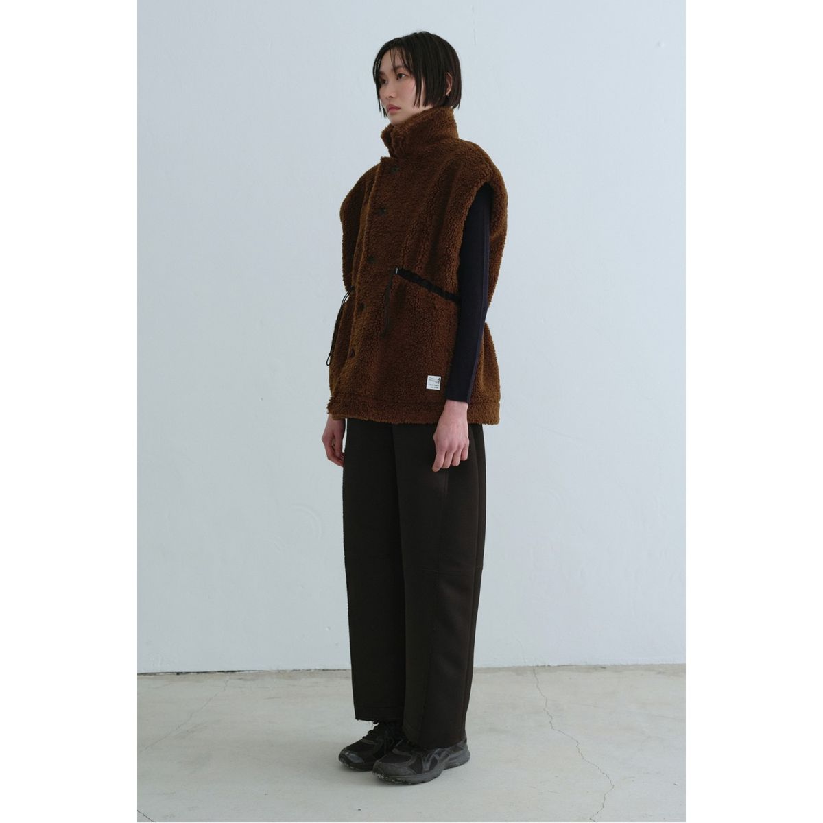 래코드(RECODE) Over Sized Shearing Vest_RQVAW23534BRX