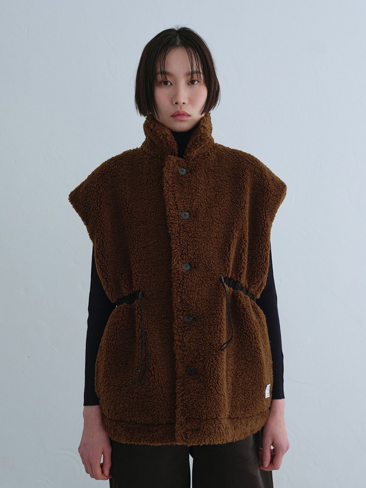 래코드(RECODE) Over Sized Shearing Vest_RQVAW23534BRX