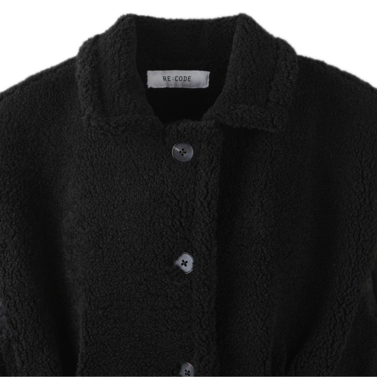 래코드(RECODE) Over Sized Shearing Vest_RQVAW23534BKX