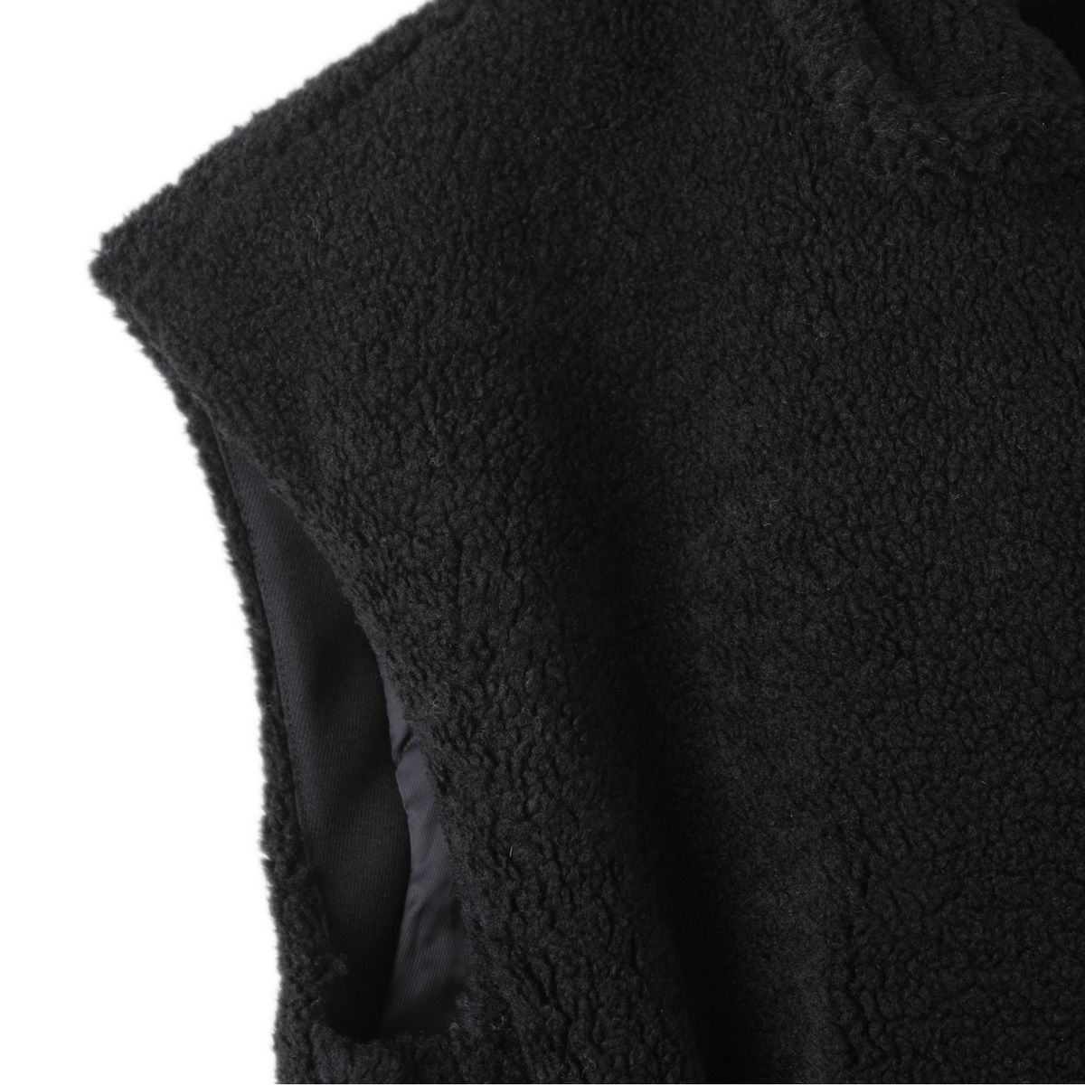 래코드(RECODE) Over Sized Shearing Vest_RQVAW23534BKX