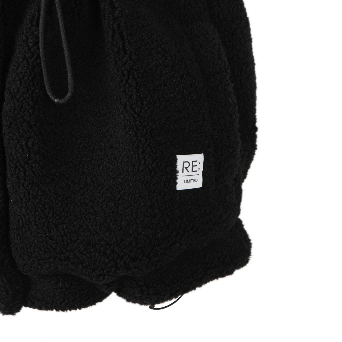 래코드(RECODE) Over Sized Shearing Vest_RQVAW23534BKX