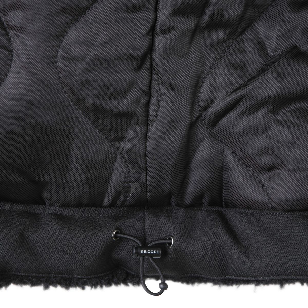 래코드(RECODE) Over Sized Shearing Vest_RQVAW23534BKX