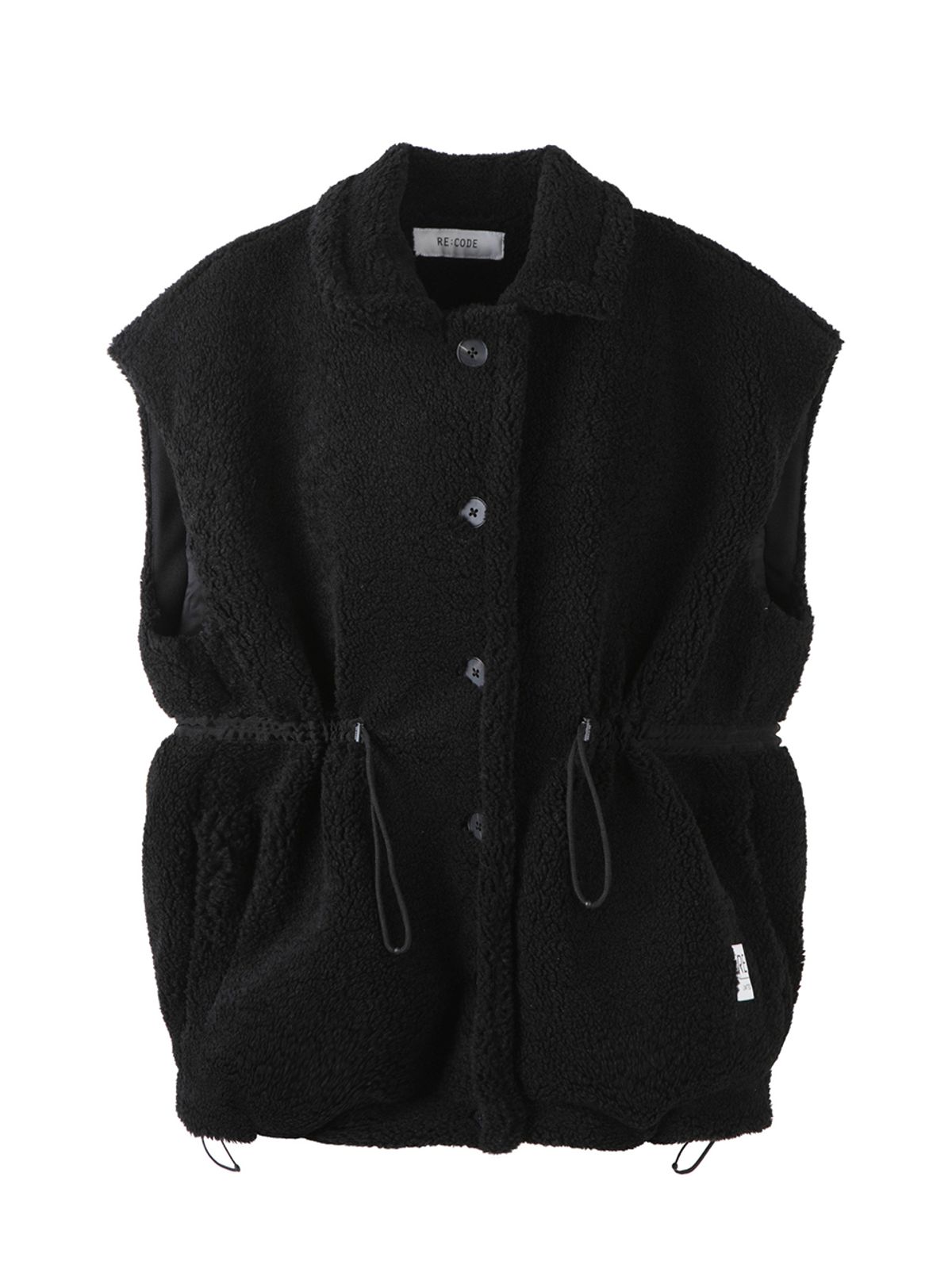 래코드(RECODE) Over Sized Shearing Vest_RQVAW23534BKX