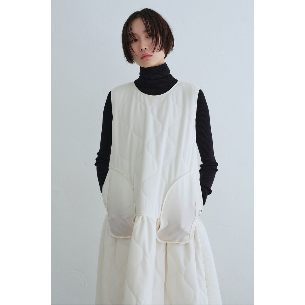 래코드(RECODE) Quilting Voluminous Dress_RQDAW23541IVX