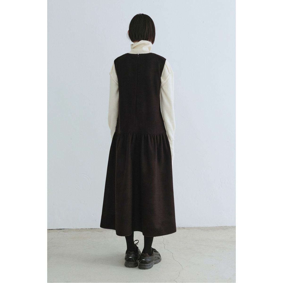 래코드(RECODE) Quilting Voluminous Dress_RQDAW23540BKX