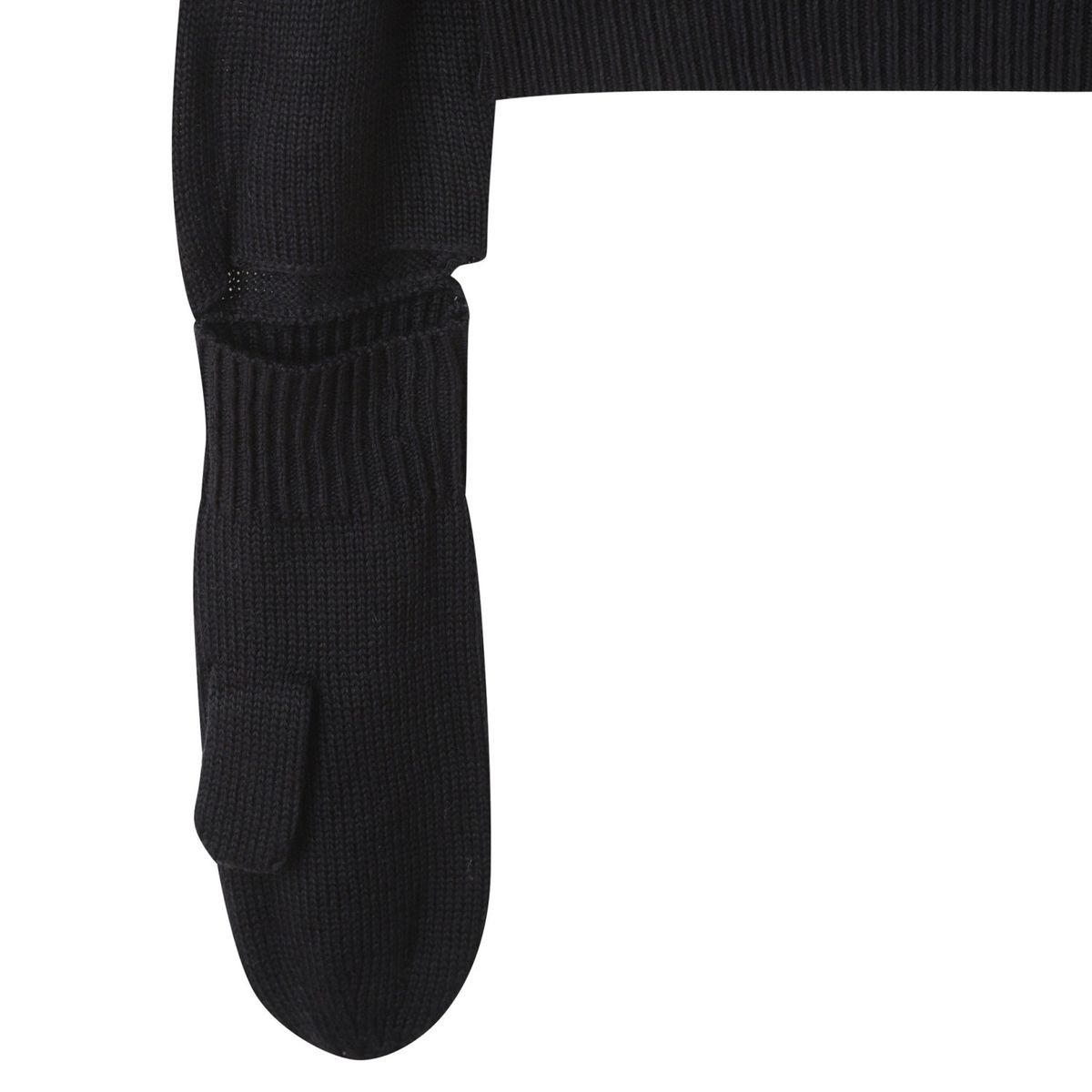 래코드(RECODE) Gloves Mixed Turtle Neck Knit Top_R0WAA23101BKX