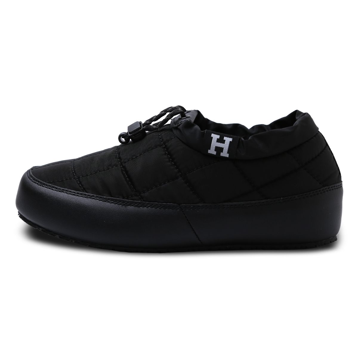 하버드 슈즈(HARVARD SHOES) 콘라드 남여공용 패딩 슬립온 퍼 안감 블랙