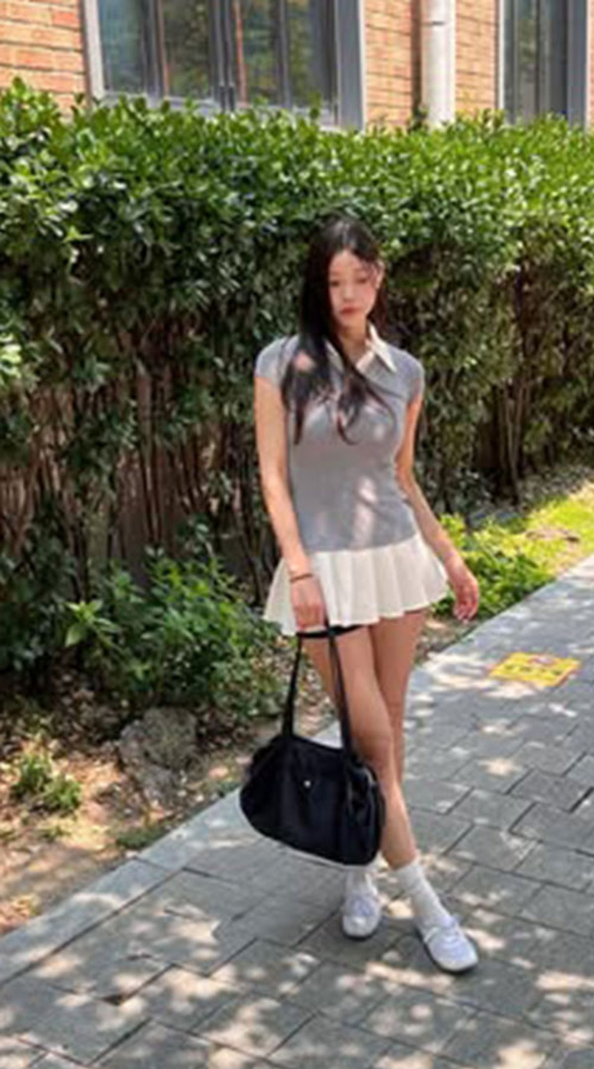 히어리(HEEARI) 오로라 셔링 더플백_블랙