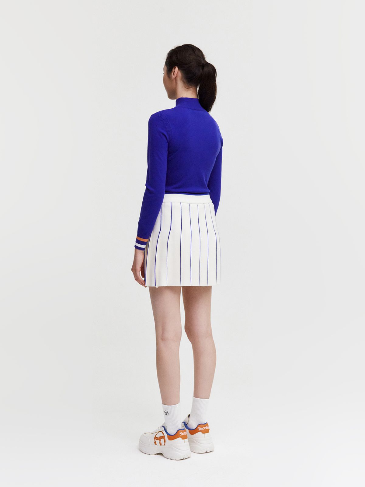 세르지오 타키니(SERGIO TACCHINI) W 리조트 니트 플리츠 스커트 (White)