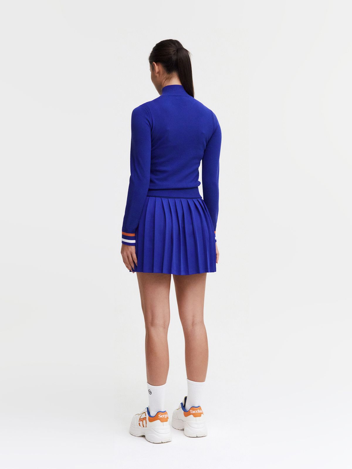 세르지오 타키니(SERGIO TACCHINI) W 리조트 울 로고 스웨터 풀오버 (D.Blue)