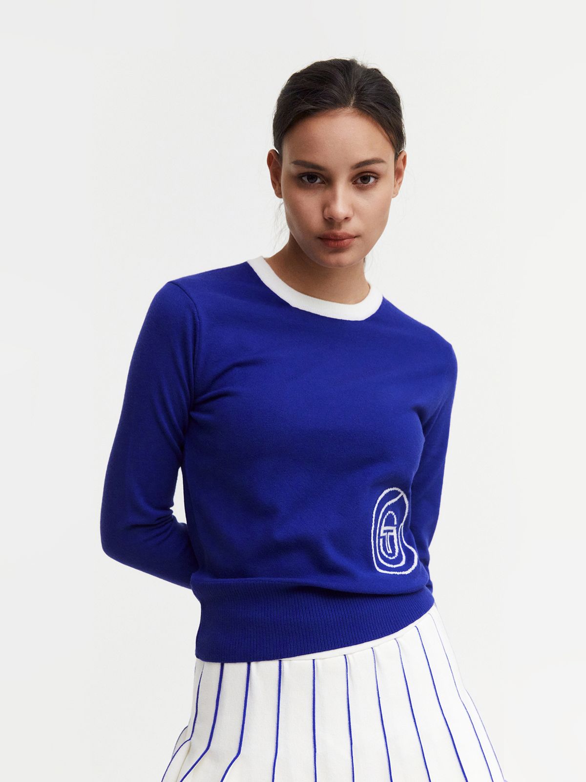세르지오 타키니(SERGIO TACCHINI) W 리조트 스웨터 풀오버 (D.Blue)