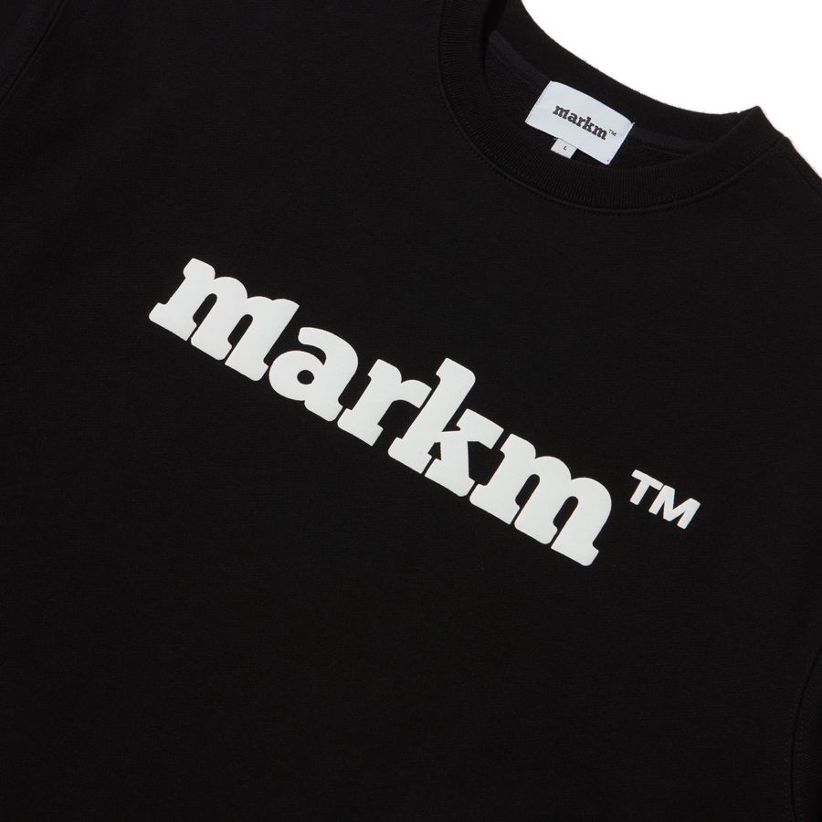 MUSINSA公式 | MARKM MARKM BASIC LOGO CREW NECK SWEAT BLACK