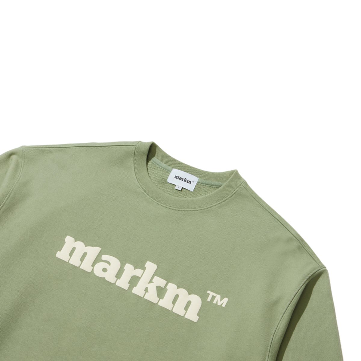 마크엠(MARKM) MARKM BASIC LOGO CREW NECK SWEAT MINT