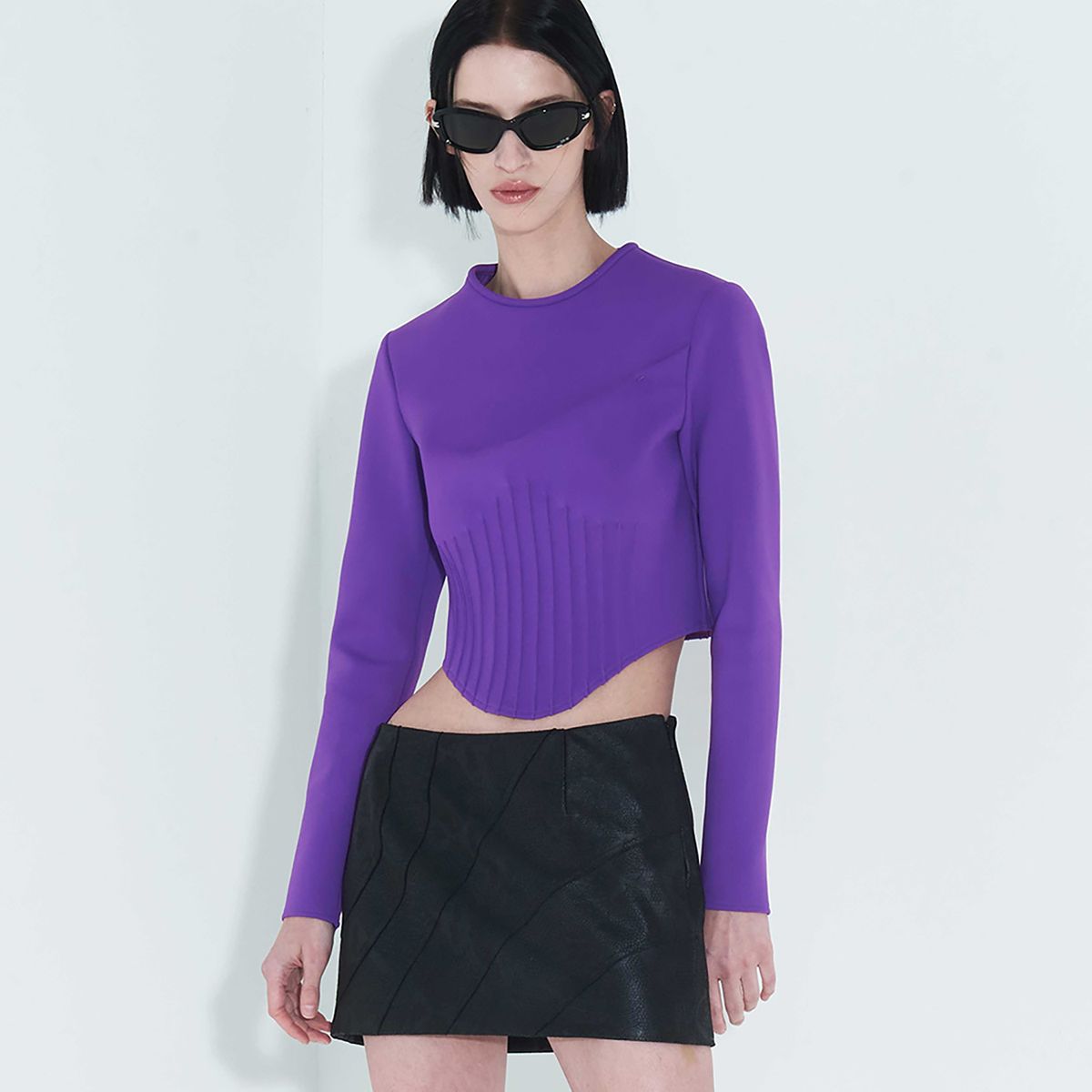 킴지수(KIMZISU) Pintuck Jersey Top _ Purple
