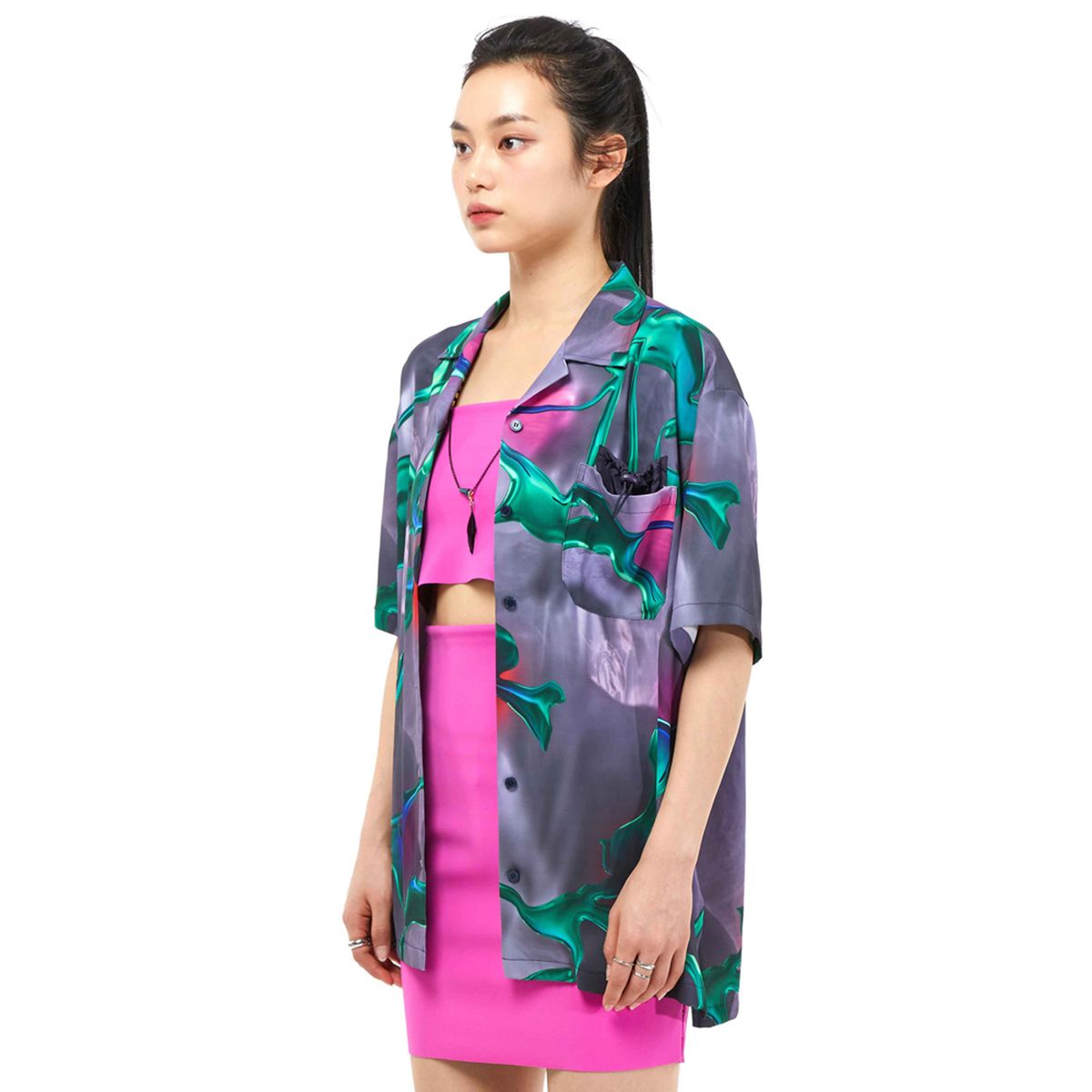 킴지수(KIMZISU) 3D Printed Shirt _ Green