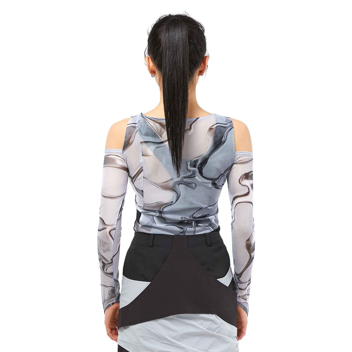킴지수(KIMZISU) In&Out 3D Printed Top _ Black